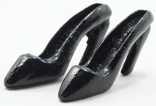 Dollhouse Miniature High Heels, Assorted (Black, White And Red)